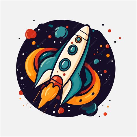 Premium Vector | Starship logo space satelite retro shuttle moon discovery logotypes of ...