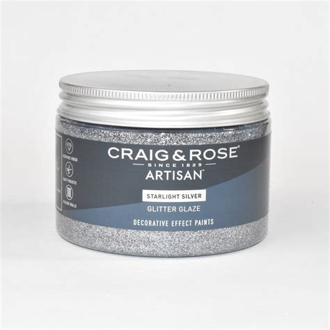 Craig & Rose Artisan Starlight Silver Glitter Glaze