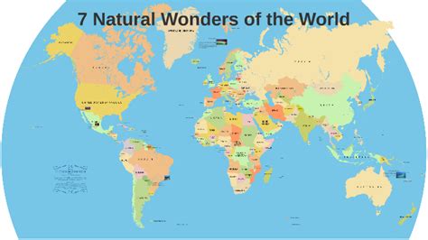 7 Natural Wonders Of The World Map