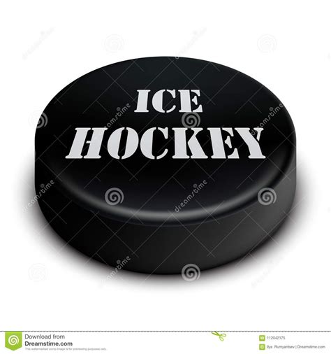 Ice Hockey puck vector stock vector. Illustration of round - 112042175