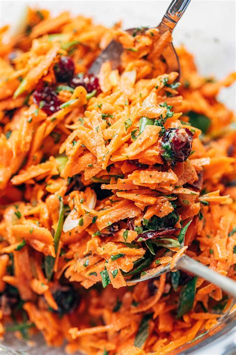 Shredded Carrot Salad Recipe with Honey Mustard Dressing – Carrot Salad Recipe — Eatwell101