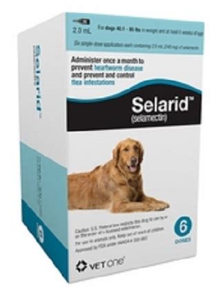 Selarid (Selamectin) for Dogs 40.1 to 85 lbs 6 Month