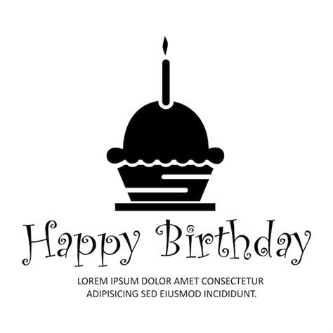 Premium Vector | Happy birthday banner black and white promotion social media instagram post ...
