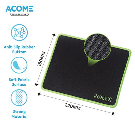 RP01 Mouse Pad Anti-slip with Soft Surface Office Mouse Pad 1 Year ...