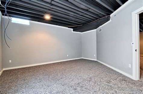 Black Ceiling Basement - How to Finish a Basement With Low Ceilings? - Finished ... - Tape ...