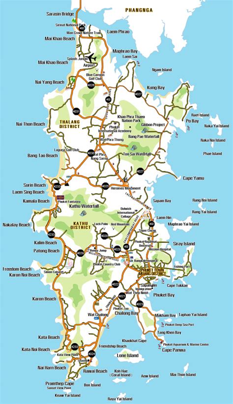 Phuket Map of Guesthouses from Phuket Thailand