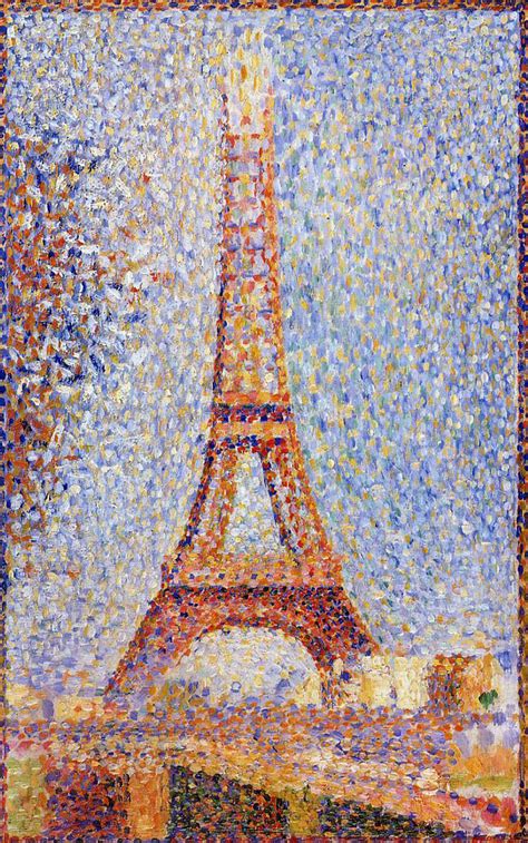 Georges Seurat The Eiffel Tower Canvas Art Print – canvasartdealer