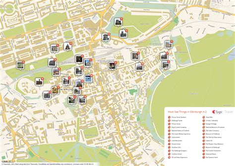 Edinburgh Printable Tourist Map | Sygic Travel