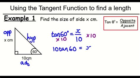 Trigonometry 4 Using Tan function to find a side - YouTube