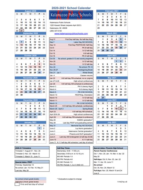 Kalamazoo Public Schools Calendar 2022 2024 - Schoolcalendars.net