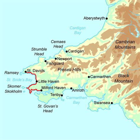 Pembrokeshire County Map