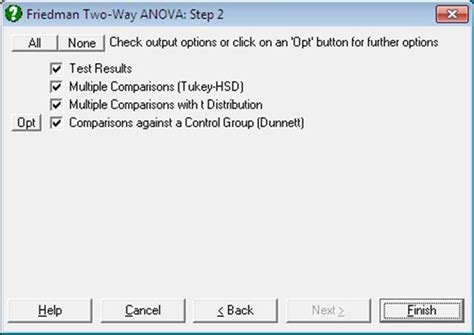 Unistat Statistics Software | Nonparametric Tests-Friedman Two-Way ANOVA