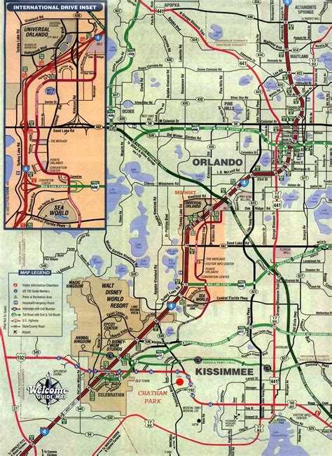 Orlando and Kissimmee Florida Map - Orlando Florida • mappery | Map of ...