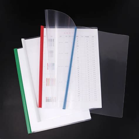 1PC Fashion PVC Thicken A4 File Folder Transparent Plastic Report Cover Document Filing Folder ...