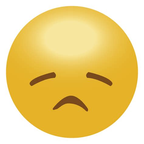 Yellow sad emoji emoticon - Transparent PNG & SVG vector file