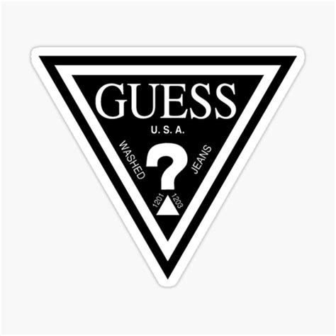 "guess, triangle, logo, guess logo, los angeles, bross" Sticker for ...