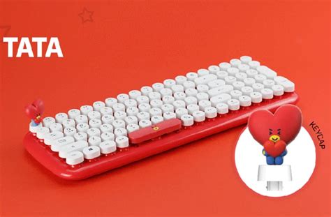 BT21 OFFICIAL WIRELESS RETRO KEYBOARD - Kpop USA