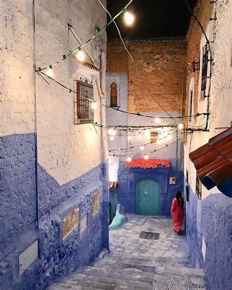 Happy night in #Chefchaouen 🎉 | Chefchaouen, Night, Morroco