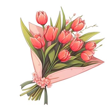Hand Drawn Teachers Day Tulip Elements, Teachers Day, Flowers, Tulip ...