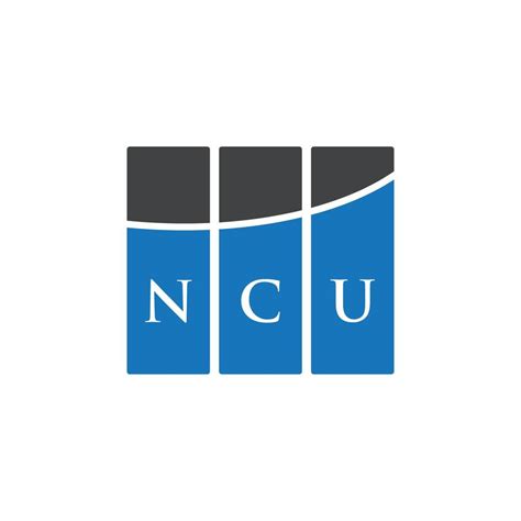 NCU letter logo design on WHITE background. NCU creative initials letter logo concept. NCU ...