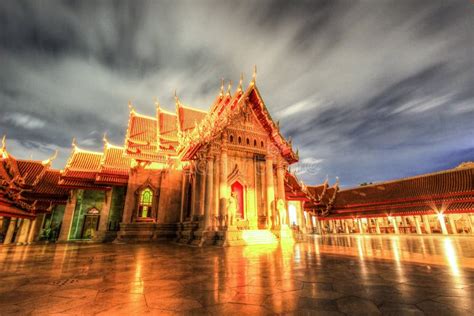 Back View of Ordination Hall or Ubosot of Wat Benchamabophit ...