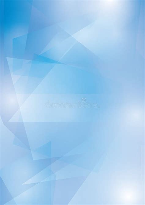 Abstract Blue Vector Background with Transparent Geometric Shapes A4 ...