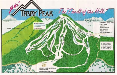 Late 80s early 90s Terry Peak map. "The Thrill of the Hills" : r/TerryPeak