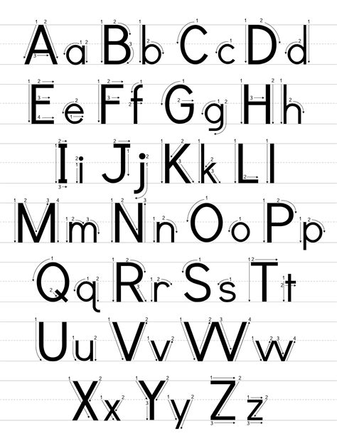 Children's handwriting alphabet guide entire alphabet | Etsy