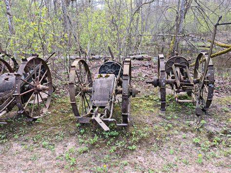 Old Antique Agricultural Machinery Reminds People of the Past Century ...