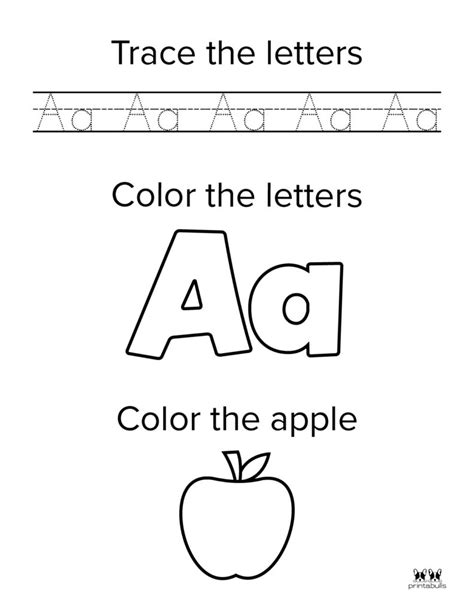 Letter A Worksheets - 50 FREE Printables | Printabulls