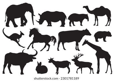 334 Shilouette Animals Images, Stock Photos, 3D objects, & Vectors | Shutterstock