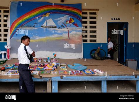 School courtyard in Carti Sugtupu island village administered by Guna ...