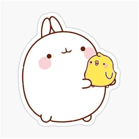 "Molang" Sticker by Ilafascut | Redbubble