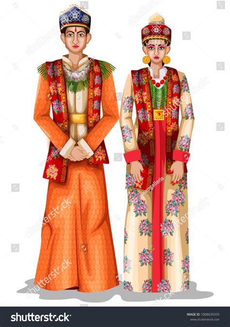 Sikkim Traditional Dress: Over 4 Royalty-Free Licensable Stock Vectors ...