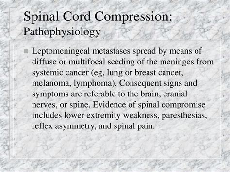 PPT - Spinal Cord Compression: A Case Study PowerPoint Presentation - ID:306649