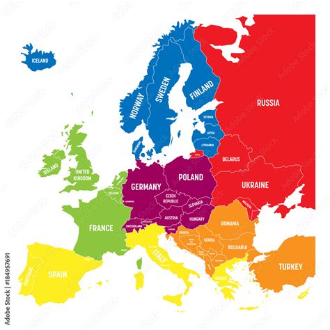 Europe Regions Map