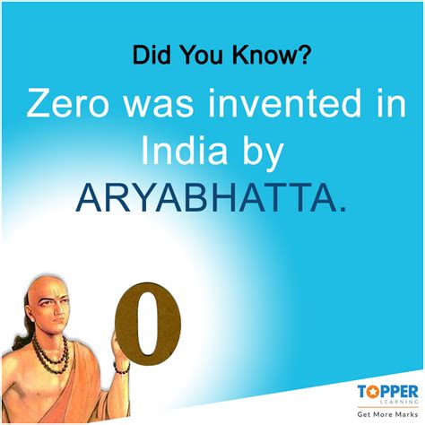 #DidYouKnow Zero was invented in India by Aryabhatta. #Math #Fact #India Online Study, Math ...