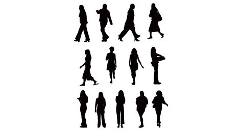 Silhouette Of A Woman Walking Away at GetDrawings | Free download