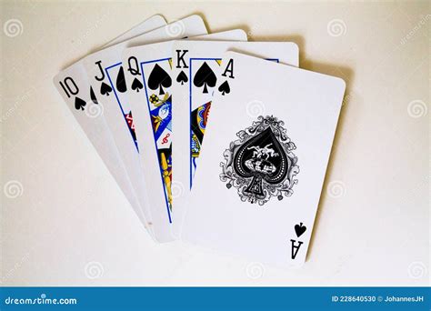 Royal Flush - Spades stock photo. Image of drawing, deck - 228640530