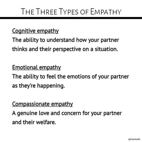 There are three types of empathy but the most important component is ...