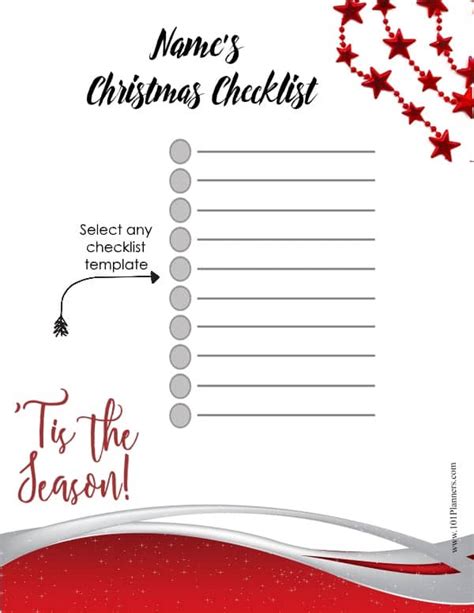 Free Christmas List Template | Customize Online & Print at Home