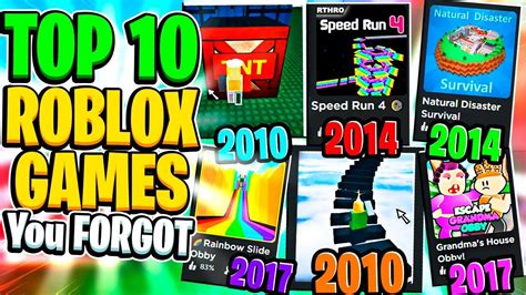 TOP 10 BEST ROBLOX GAMES You FORGOT Existed In The Last Decade!! - YouTube