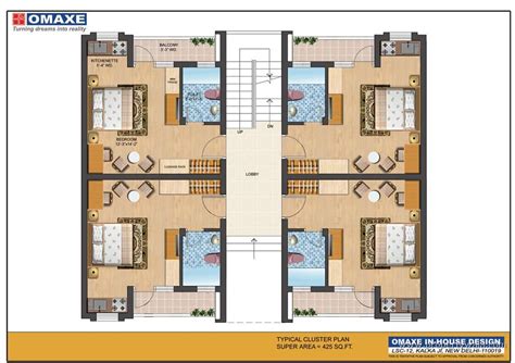 one bedroom cluster floorplans - Google Search | Floor plans, House plans, One bedroom