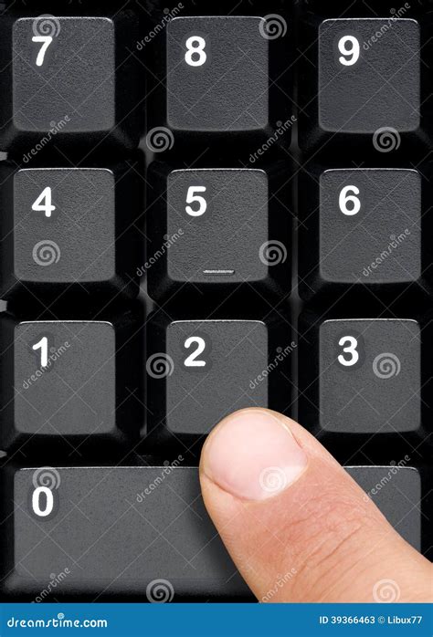 Finger Pressing Computer Keyboard Numeric Keys Stock Illustration - Image: 39366463