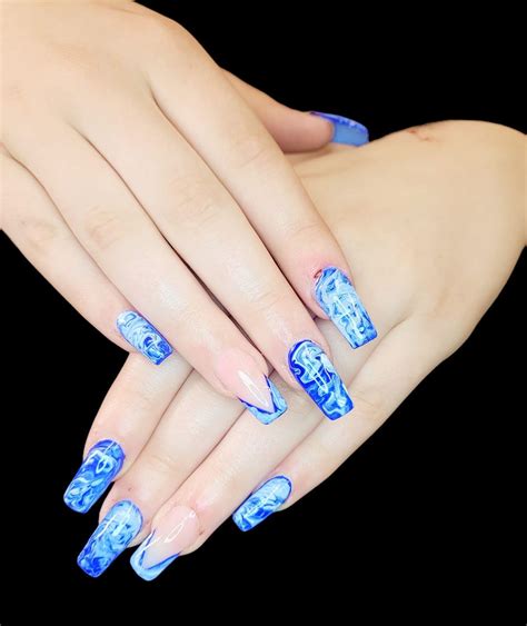 33+ Blue Marble Nail Designs Perfect for 2024 - Nail Designs Daily