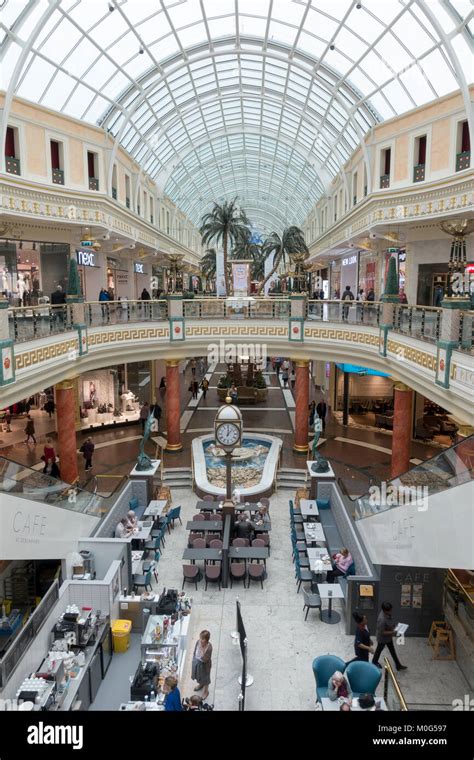 Looking down the mal of intu Trafford Centre in Trafford, Manchester ...