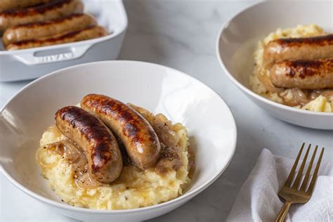 Bangers and Mash With Onion Gravy Recipe