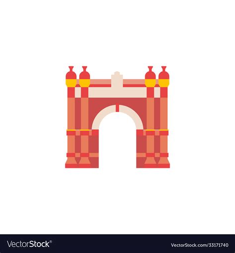 Vintage triumphal arch icon Royalty Free Vector Image