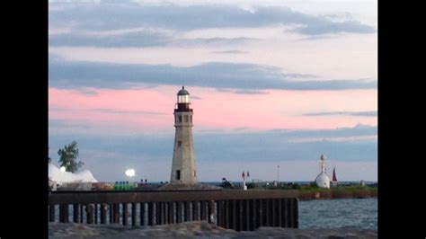 Booming Buffalo, New York - Revitalized Waterfront With Lighthouse and Canalside Summer ...