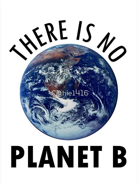 "There is no Planet B" Poster for Sale by Cathie1416 | Redbubble